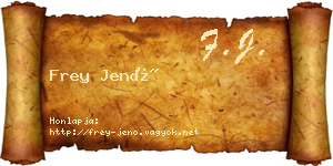 Frey Jenő névjegykártya