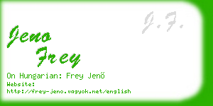 jeno frey business card