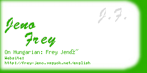 jeno frey business card